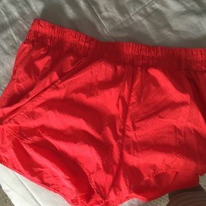 Fluorescent fuchsia running shorts!